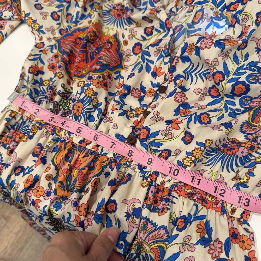 BOEMO Anthropologie Maxi Dress Bohemian Cottagecore Floral Paisley Size Large - Picture 9 of 12